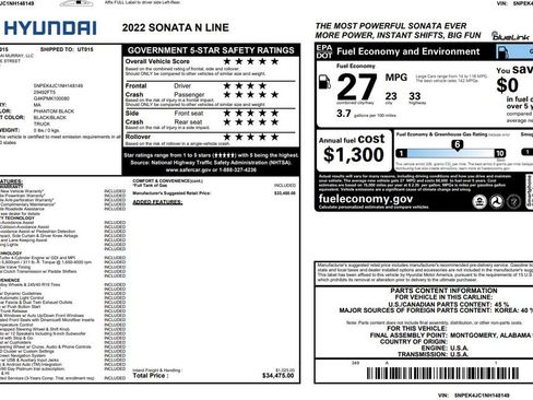 Used 2022 Hyundai Sonata N Line image 3