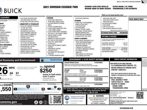 Used 2021 Buick Envision Essence image 4
