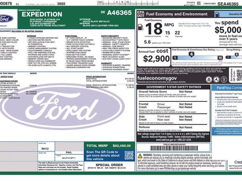 Used 2025 Ford Expedition Platinum w/ Stealth Performance Package AWD/4WD image 39