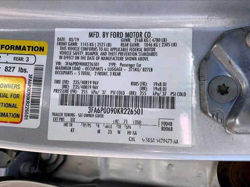 Used 2019 Ford Fusion Titanium AWD/4WD image 37