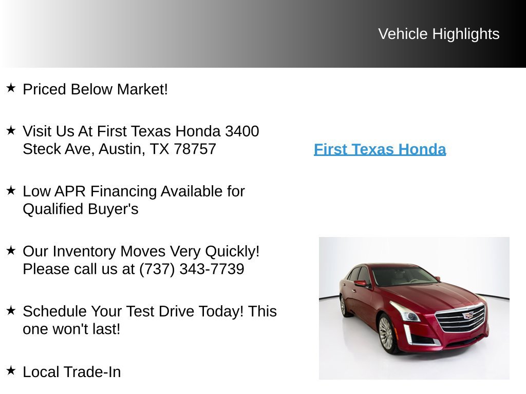 Used 2016 Cadillac CTS Luxury RWD image 10
