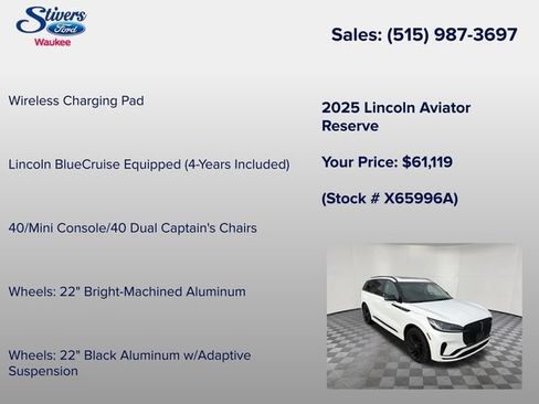Used 2025 Lincoln Aviator Reserve w/ Equipment Group 201A AWD/4WD image 32