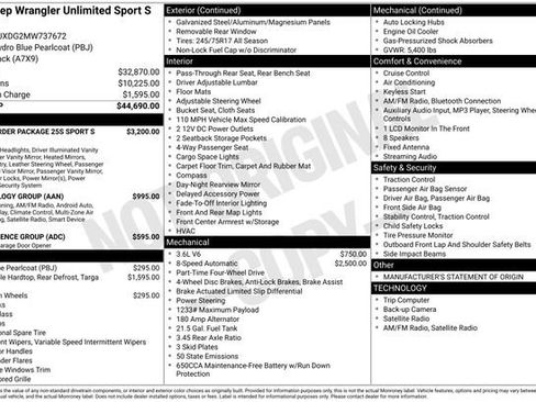 Used 2021 Jeep Wrangler Unlimited Sport S image 32