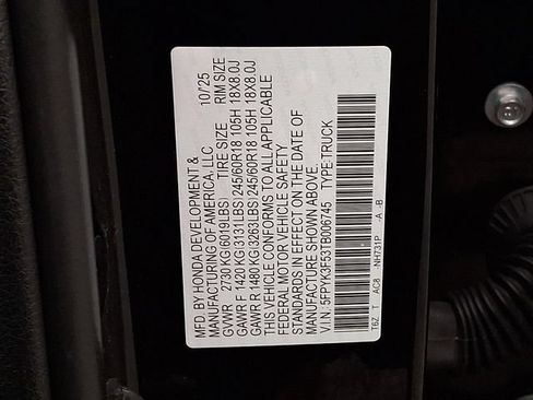 Used 2026 Honda Ridgeline RTL image 27