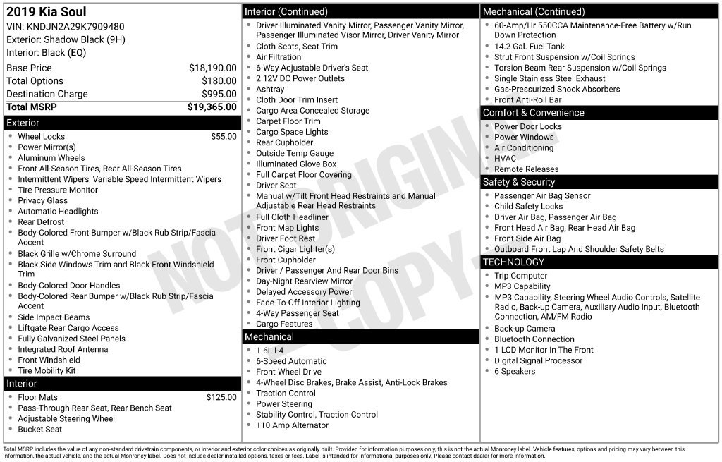 Used 2019 Kia Soul FWD image 1