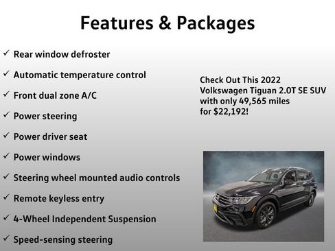 Used 2022 Volkswagen Tiguan SE AWD/4WD image 8