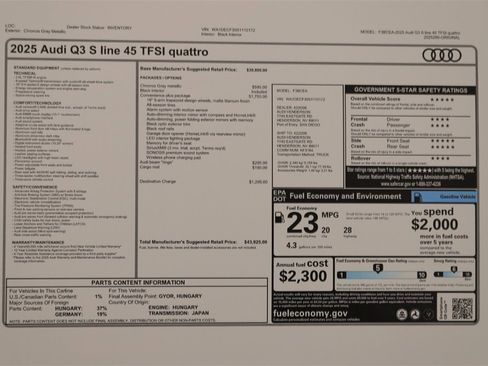 New 2025 Audi Q3 2.0T Premium image 32