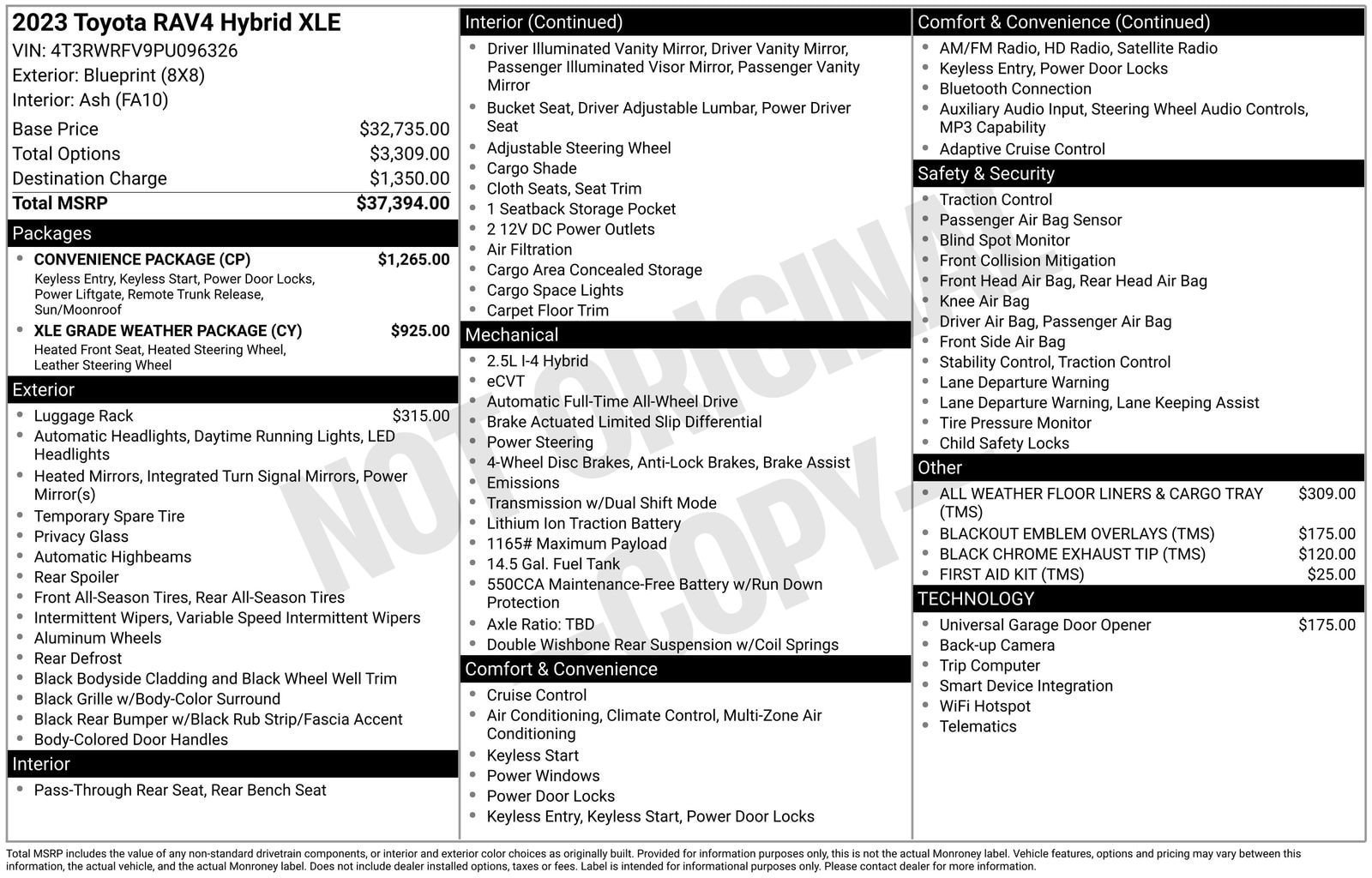 Used 2023 Toyota RAV4 XLE w/ Convenience Package AWD/4WD image 10