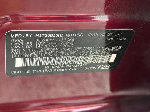 Used 2024 Mitsubishi Mirage ES FWD image 19