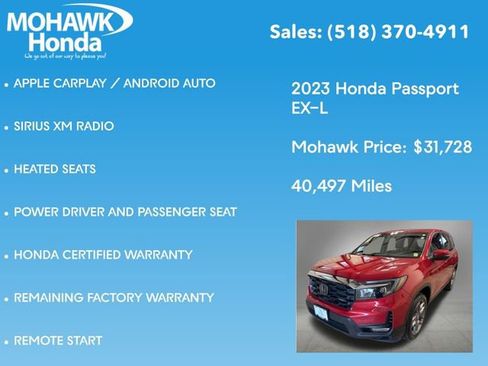 Certified 2023 Honda Passport EX-L image 16