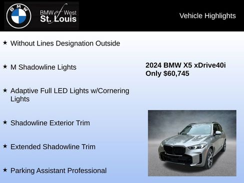 Used 2024 BMW X5 xDrive40i w/ M Sport Package image 32