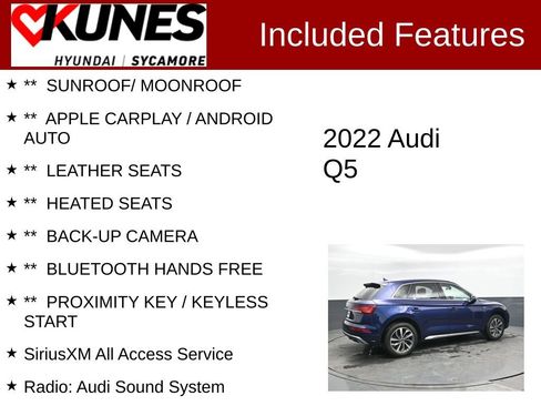 Used 2022 Audi Q5 2.0T Premium w/ Convenience Package image 2