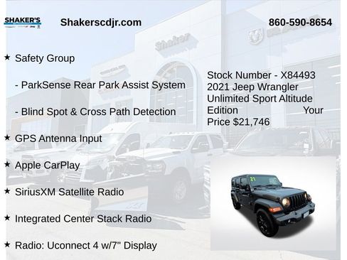 Used 2021 Jeep Wrangler Unlimited Sport image 30