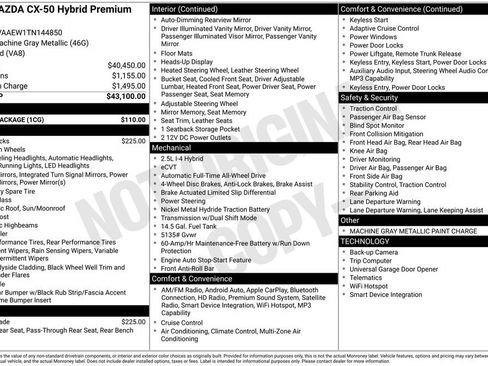 Certified 2026 MAZDA CX-50 2.5 Hybrid w/ Cargo Package AWD/4WD image 5