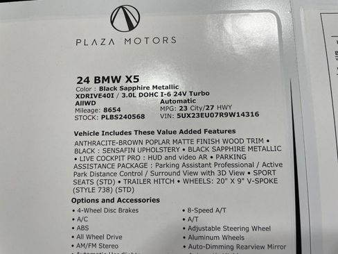 Used 2024 BMW X5 xDrive40i w/ Parking Assistance Package image 41