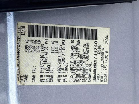 Used 2019 Nissan Frontier SV image 29