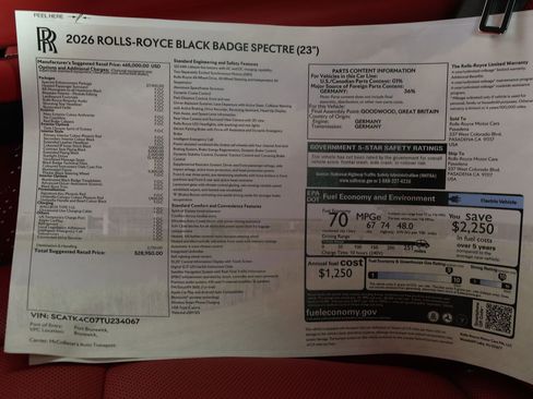 New 2026 Rolls-Royce Spectre Black Badge AWD/4WD image 37