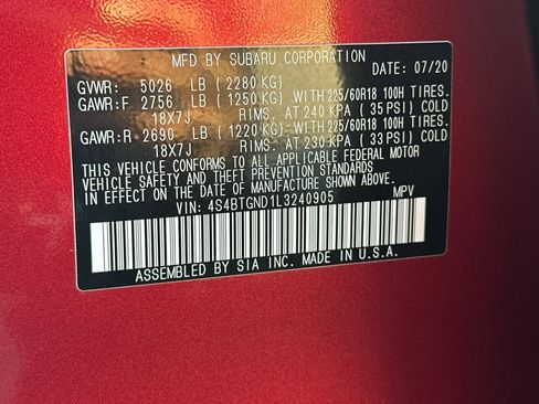 Used 2020 Subaru Outback Limited XT w/ Popular Package #2 image 29