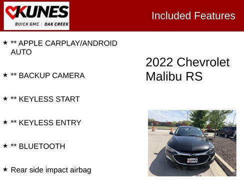 Used 2022 Chevrolet Malibu RS FWD image 2