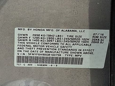 Used 2016 Honda Pilot Touring image 25