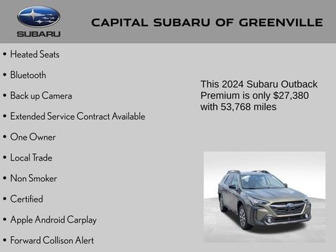 Certified 2024 Subaru Outback Premium AWD/4WD image 4