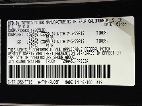 New 2026 Toyota Tacoma SR5 AWD/4WD image 30