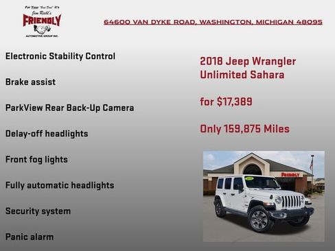 Used 2018 Jeep Wrangler Unlimited Sahara image 25