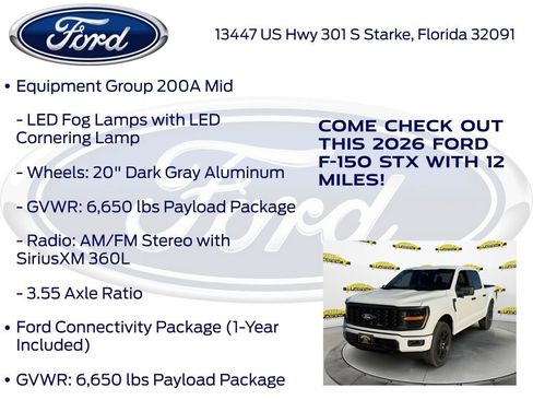 New 2026 Ford F150 STX w/ Equipment Group 200A image 15