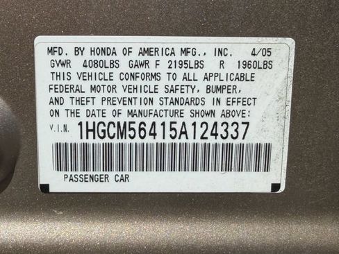 Used 2005 Honda Accord LX image 23