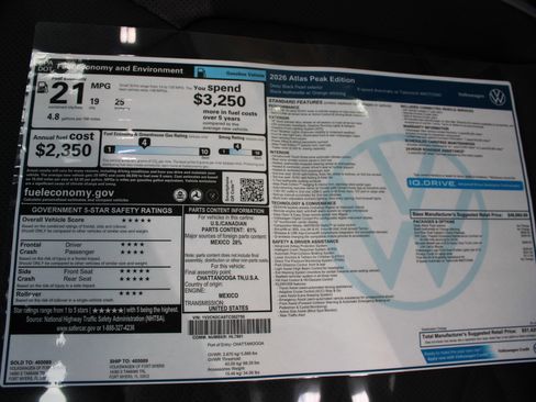 New 2026 Volkswagen Atlas Peak Edition AWD/4WD image 34