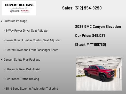 New 2026 GMC Canyon Elevation w/ Convenience Package AWD/4WD image 25