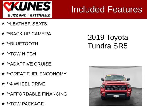Used 2019 Toyota Tundra SR5 w/ SX Package AWD/4WD image 2