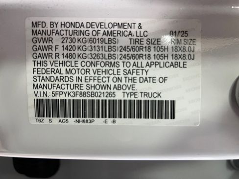 Certified 2025 Honda Ridgeline Black Edition image 35