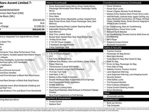 Used 2021 Subaru Ascent Limited image 17