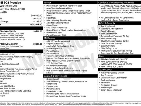 Used 2022 Audi SQ8 Prestige w/ Prestige Package image 83