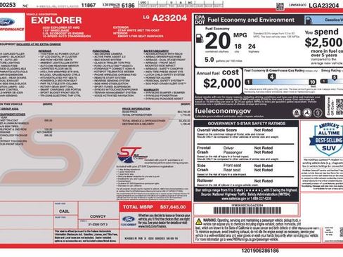 Used 2020 Ford Explorer ST w/ Premium Technology Package image 38