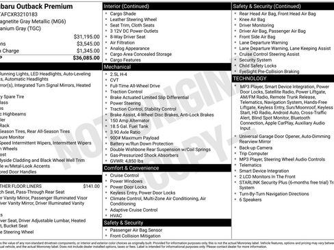 Certified 2024 Subaru Outback Premium AWD/4WD image 34