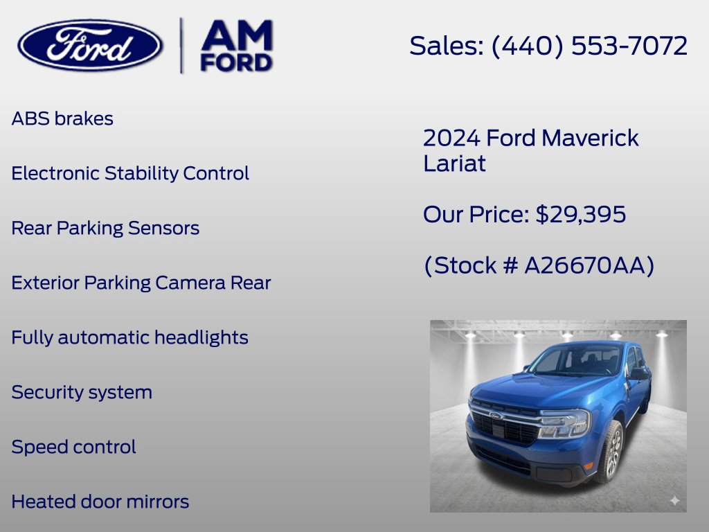 Used 2024 Ford Maverick Lariat w/ 4K Tow Package AWD/4WD image 21