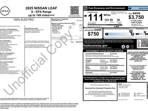 Used 2025 Nissan Leaf S image 47