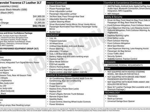 Used 2022 Chevrolet Traverse LT image 33