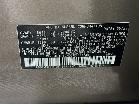 Certified 2024 Subaru Outback Limited XT AWD/4WD image 35