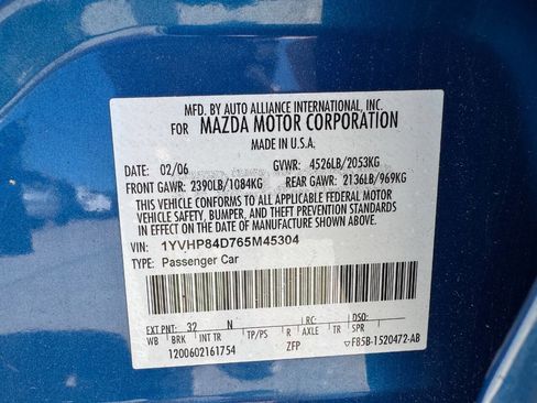 Used 2006 MAZDA MAZDA6 s Sport w/ Bose Audio & Moonroof Pkg FWD image 11