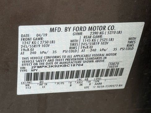 Used 2019 Ford Edge Titanium w/ Cold Weather Package image 41