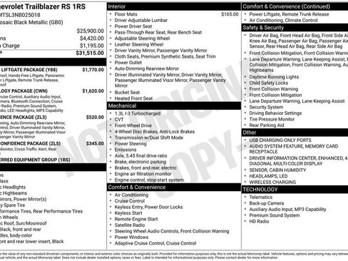 Used 2022 Chevrolet TrailBlazer RS w/ Sun and Liftgate Package FWD image 4