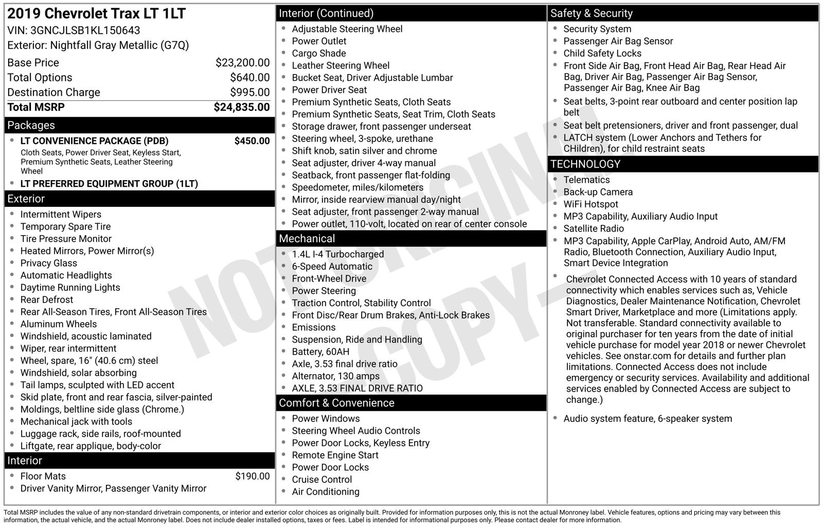 Used 2019 Chevrolet Trax LT w/ LT Convenience Package FWD image 8