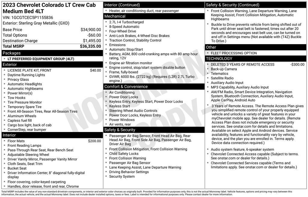 Used 2023 Chevrolet Colorado LT AWD/4WD image 49