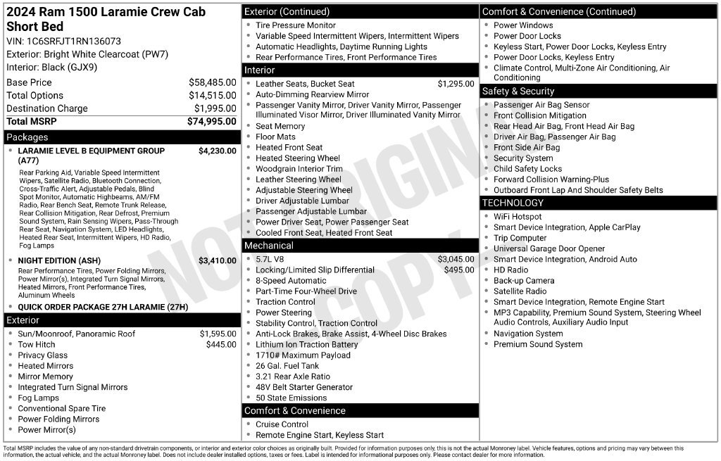 Used 2024 RAM 1500 Laramie AWD/4WD image 9