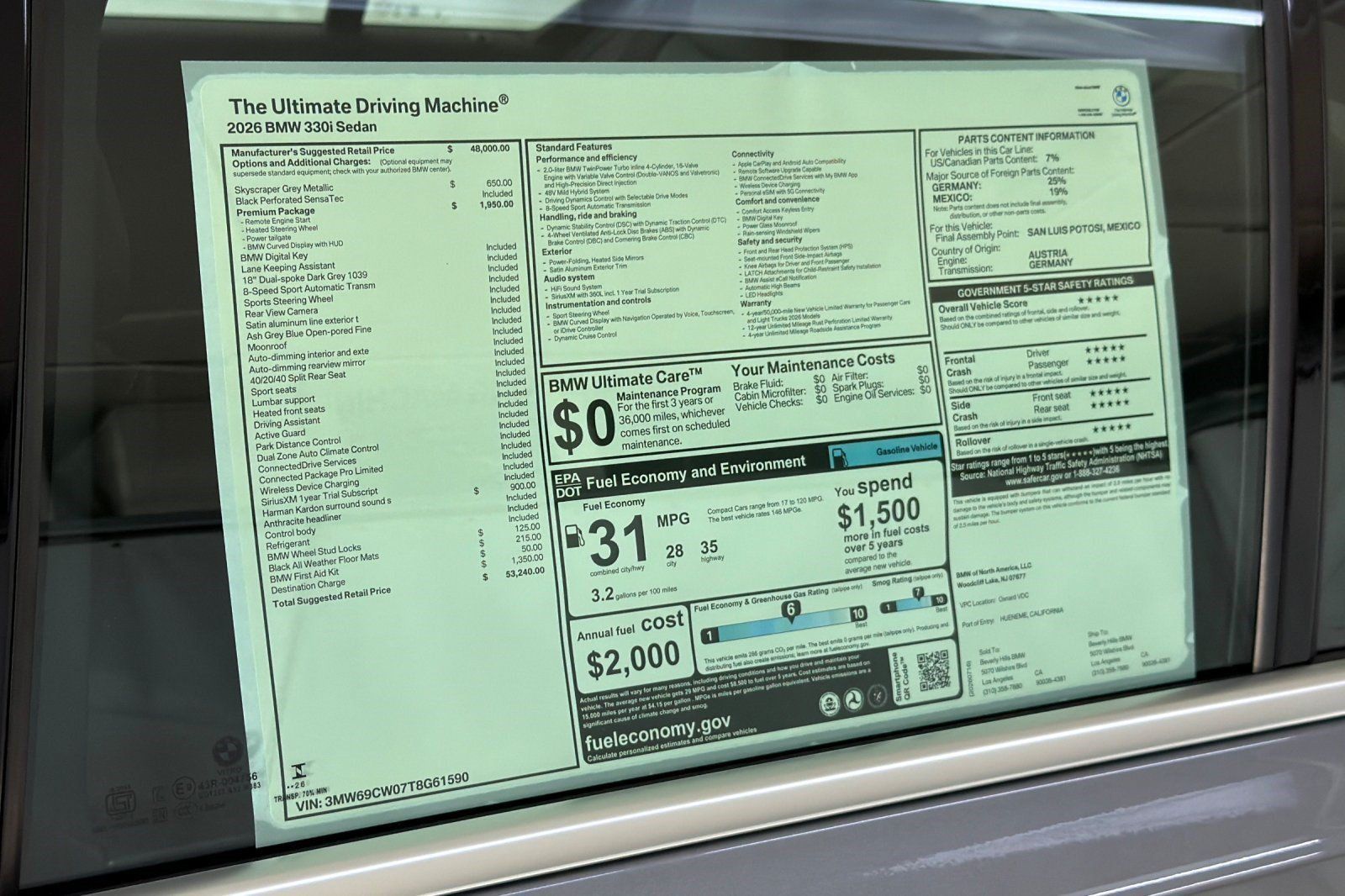 New 2026 BMW 330i Sedan w/ Premium Package RWD image 28