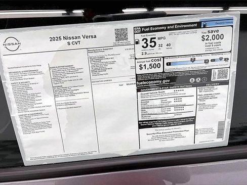New 2025 Nissan Versa S w/ S Plus Package image 35