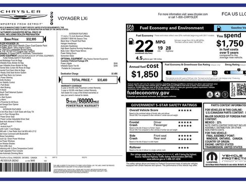 Used 2020 Chrysler Voyager Lxi image 58